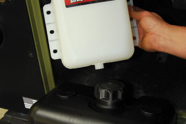 If you don’t want to use your tank for windshield washer fluid as a reservoir for the water/methanol system, various sizes of tanks are available that can be mounted at the rear of the vehicle.