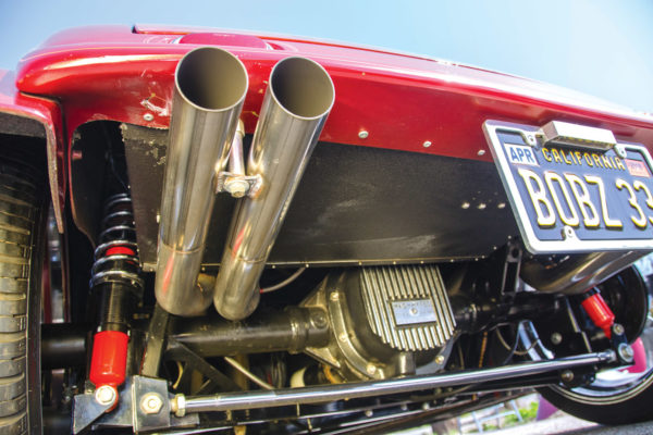 Bringing up the rear is an 8.8-inch Ford in a three-link setup. The exhaust is all custom up to the MagnaFlow mufflers, which needed to be built after the engine was relocated to fit the blower pulleys.