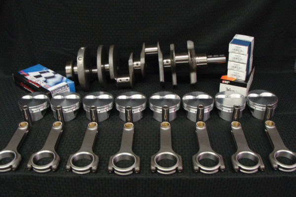 To substantially increase the displacement of the Windsor block from 351 to 465 cubes, Craft Performance Engines bored out the block and fitted in a custom forged crankshaft from SCAT Enterprises with a 4.250-inch stroke. The rods, also from SCAT, measure 6.200 inches and are attached to Diamond flat-top pistons with valve reliefs.  