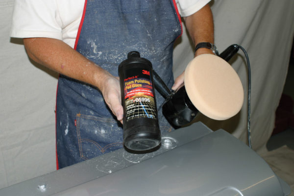 I used another Meguiar’s foam pad, this one a finishing pad, to apply the 3M Perfect-It glaze for the high-gloss finish on the tank. Both 3M products worked well and were easy to use.