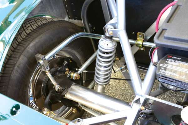 The suspension is a combination of custom and Corvette C4 components.