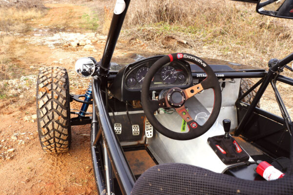 Cockpit finish is bare bones, making it easy for hosing off mud.