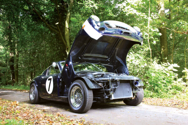 Lift the hood and there’s access to everything from the radiator to the back of the engine. Only then do the donor car’s origins become evident.