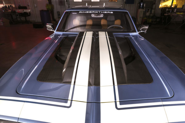 The hood was modernized with hand-laid carbon fiber cowl.