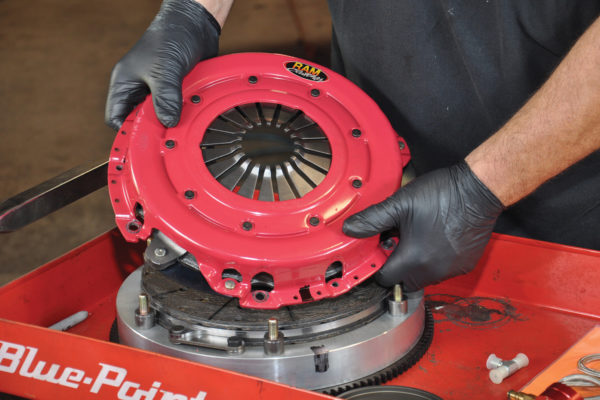 Widely regarded as the best all-round design for high-performance street and strip activities, the dual-disc flywheel-clutch assembly is engineered as a direct fitment. Compared with the single-disc clutch, the dual-disc system functions better. It also lasts longer, especially with forced-induction power adders. This unit transmits higher torque loads, dissipates greater amounts of heat, while providing smooth drivability. Generating clamping pressure of 2,400 psi, the dual-disc system facilitates organic and metallic clutch discs and transmits 1,000 hp or more. 