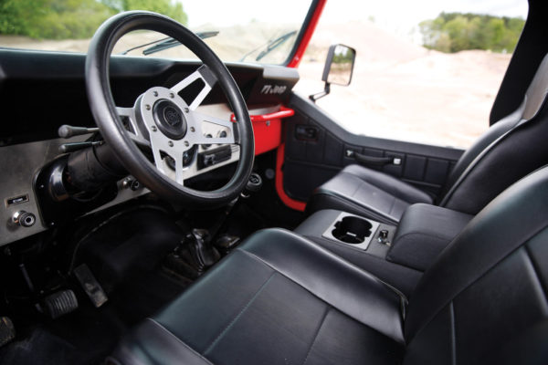 A Grant GT steering wheel updates the look of the dash.