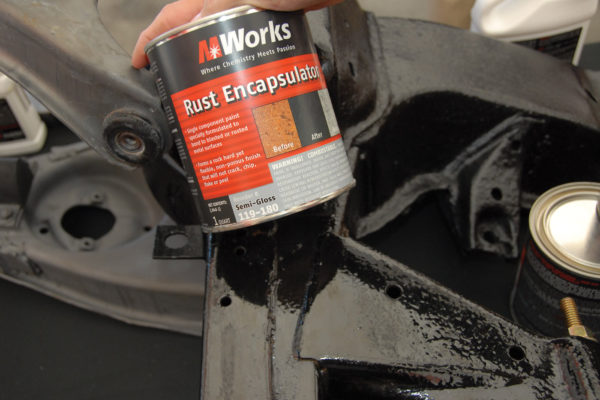 Ideal for the underbody and frame, MWorks’ Rust Encapsulator is  formulated to permanently stop corrosion. This thick paint bonds to bare or rusty metal to form a rock-hard yet flexible, nonporous finish that is claimed to never crack, chip or peel. It works by isolating the metal from oxygen and moisture to keep rust in a suspended state. Since the Encapsulator is impervious to road salt, fuels, fluids and solvents, it’s a quick and effective way to protect metal components in a harsh environment. 