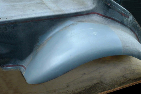 When the coatings are cured, the part can be sanded smooth and sprayed with gel coat or spray primer like any other fiberglass.
