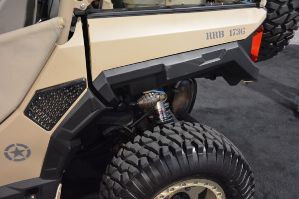This military Jeep-themed body also hides a Polaris UTV.