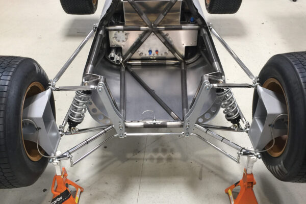 The roll center is changed by moving the inner rod end on the lower control arms, and four different bolt-hole positions are available.