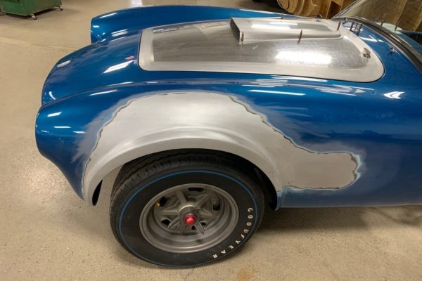 Austin's team reshaped the wheel arches to more accurately resemble CSX2128, in addition to removing the front fender vents. 