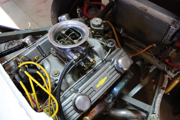 A 355 Chevy with an open stack delivers 360 horses.