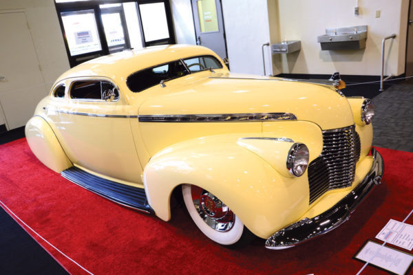  Can you guess the make and model used to build The Roadstar? It’s a 1940 Mercury, chopped, channeled and sectioned by Keith Dean, who also painted the car.
