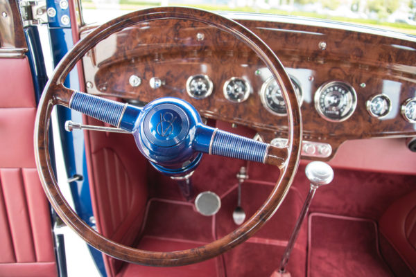 The 1940 steering wheel came from Juliano’s
Hot Rod Parts in Ellington, Connecticut.