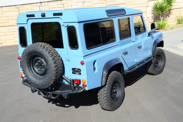 Note how the spare tire carrier is mounted to the frame instead of the door. The latter setup from the factory caused wear and tear, but Lucra’s mounting avoids that problem. 